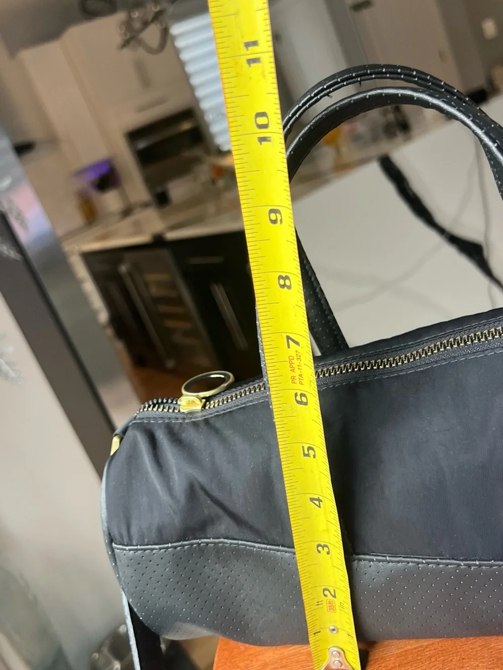 Nike Black Duffel Tote with Perforated Trim Classic Barrel